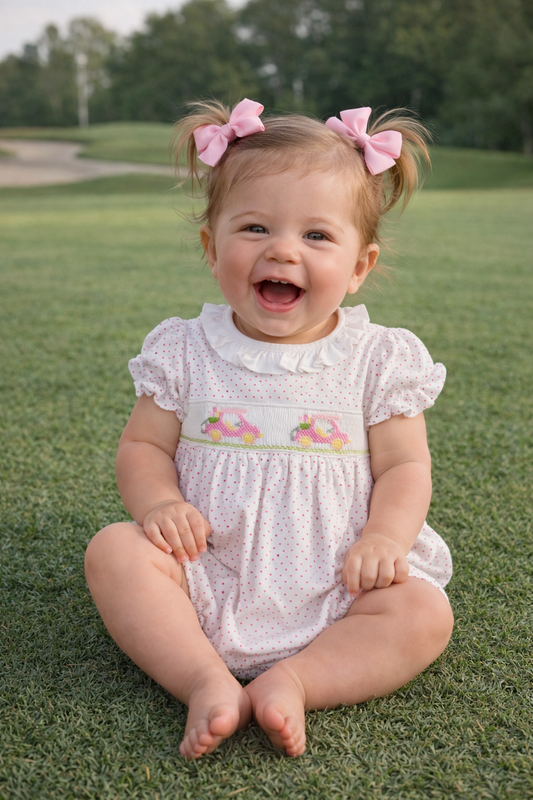 Caddie Cutie Smocked Bubble