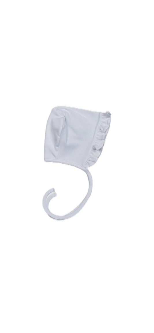 White Ruffle Pima Bonnet